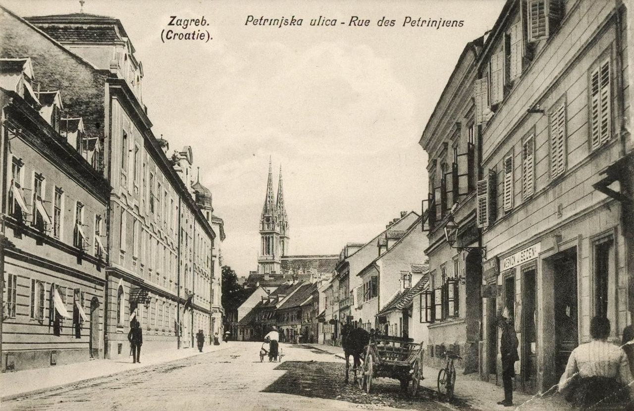 Petrinjska ulica 1906. godine, sepija